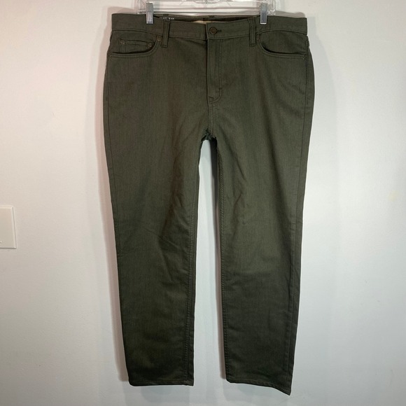 Banana Republic Travel Jean Slim Fit Washwell Olive Green‎ Pants 38x30 - Picture 1 of 8